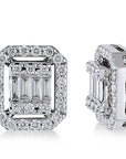 14K White gold earrings with 0.38 carat White Diamonds