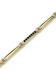 14K Yellow Gold Bracelet With 0.28 Carat Black Diamonds