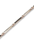 14K Rose Gold Bracelet With 0.28 Carat Black Diamonds