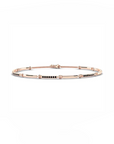 14K Rose Gold Bracelet With 0.28 Carat Black Diamonds