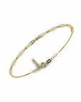 14K Yellow Gold Bracelet With 0.63 Carat White Diamonds