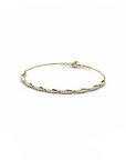 14K Yellow Gold Bracelet With 0.63 Carat White Diamonds