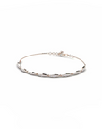 14K Rose Gold Bracelet With 0.63 Carat White Diamonds