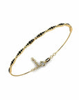 14K Yellow Gold Bracelet With 0.63 Carat Black Diamonds