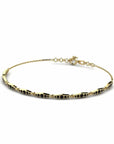 14K Yellow Gold Bracelet With 0.63 Carat Black Diamonds