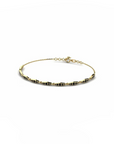 14K Yellow Gold Bracelet With 0.63 Carat Black Diamonds