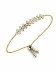 14K Yellow Gold Bracelet With 0.75 Carat White Diamonds