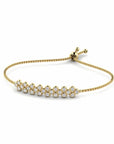 14K Yellow Gold Bracelet With 0.75 Carat White Diamonds