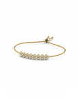 14K Yellow Gold Bracelet With 0.75 Carat White Diamonds