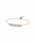 14K Rose Gold Bracelet With 0.75 Carat White Diamonds