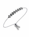 14K White Gold Bracelet With 0.75 Carat Black Diamonds