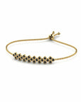 14K Yellow Gold Bracelet With 0.75 Carat Black Diamonds