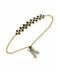 14K Yellow Gold Bracelet With 0.75 Carat Black Diamonds