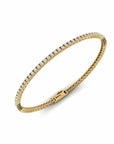 14K Yellow Gold Tennis Bracelet With 1.35 Carat White Diamonds