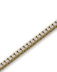 14K Yellow Gold Tennis Bracelet With 1.35 Carat White Diamonds