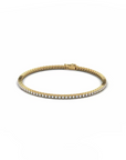 14K Yellow Gold Tennis Bracelet With 1.35 Carat White Diamonds