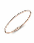 14K Rose Gold Tennis Bracelet With 1.35 Carat White Diamonds