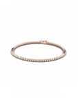 14K Rose Gold Tennis Bracelet With 1.35 Carat White Diamonds