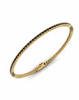 14K Yellow Gold Tennis Bracelet With 1.35 Carat Black Diamonds