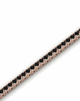 14K Rose Gold Tennis Bracelet With 1.35 Carat Black Diamonds