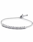 14K White Gold Bracelet With 0.21 Carat White Diamonds