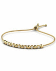 14K Yellow Gold Bracelet With 0.21 Carat White Diamonds