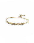 14K Yellow Gold Bracelet With 0.21 Carat White Diamonds