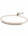 14K Rose Gold Bracelet With 0.21 Carat White Diamonds