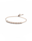 14K Rose Gold Bracelet With 0.21 Carat White Diamonds