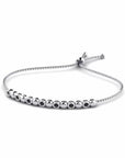 14K White Gold Bracelet With 0.21 Carat Black Diamonds