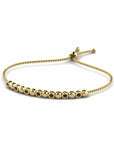 14K Yellow Gold Bracelet With 0.21 Carat Black Diamonds