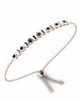 14K Rose Gold Bracelet With 0.21 Carat Black Diamonds