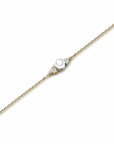 14K Yellow Gold Bracelet With 0.06 Carat Stone and 0.40 Carat Cultured Pearl