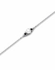 14K White Gold Bracelet With 0.06 Carat Stone and 0.40 Carat Cultured Pearl