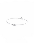 14K White Gold Bracelet With 0.06 Carat Stone and 0.40 Carat Cultured Pearl