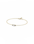 14K Yellow Gold Bracelet With 0.06 Carat Stone and 0.40 Carat Cultured Pearl