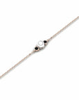 14K Rose Gold Bracelet With 0.06 Carat Stone and 0.40 Carat Cultured Pearl