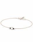 14K Rose Gold Bracelet With 0.06 Carat Stone and 0.40 Carat Cultured Pearl