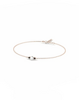 14K Rose Gold Bracelet With 0.06 Carat Stone and 0.40 Carat Cultured Pearl