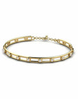 14K Yellow Gold Bracelet With 0.45 Carat White Diamonds