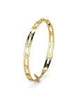 14K Yellow Gold Bracelet With 0.45 Carat White Diamonds