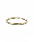 14K Yellow Gold Bracelet With 0.45 Carat White Diamonds