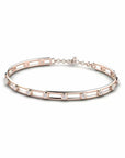 14K Rose Gold Bracelet With 0.45 Carat White Diamonds