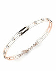 14K Rose Gold Bracelet With 0.45 Carat White Diamonds