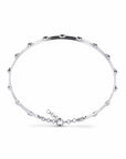 14K White Gold Bracelet With 0.45 Carat Black Diamonds