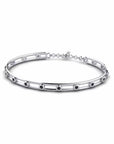 14K White Gold Bracelet With 0.45 Carat Black Diamonds