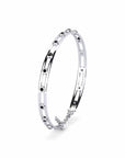 14K White Gold Bracelet With 0.45 Carat Black Diamonds