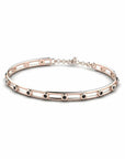 14K Rose Gold Bracelet With 0.45 Carat Black Diamonds