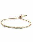 14K Yellow Gold Bracelet With 0.15 Carat White Diamonds