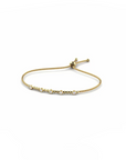 14K Yellow Gold Bracelet With 0.15 Carat White Diamonds